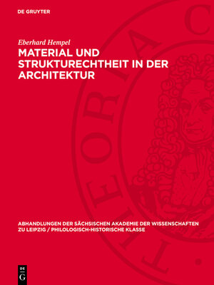 cover image of Material und Strukturechtheit in der Architektur